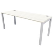 ZEALAND QUATRO DESK W1800 X D600 X H725MM SILVER BASE COASTAL ELM TOP