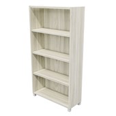 ZEALAND BOOKCASE 3 SHELVES W800 X D300 X H1500MM WITH 50MM FEET COASTAL ELM