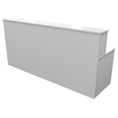 ZEALAND RECEPTION COUNTER WITH DESK NELSON W2400 X D700 X H1125MM WHITE