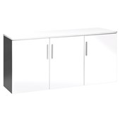 PULSE OC635 CREDENZA 3 WOODEN DOORS W1500 X D450 X H730MM IRONSTONE AND WHITE