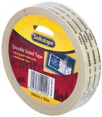 SELLOTAPE DOUBLE SIDED TAPE W24MM X L33M TRANSPARENT