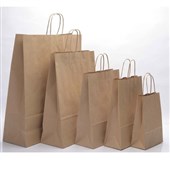 PAPER BAG TWIST HANDLE NO26 NATURAL NEW YORK LARGE W450 X H430 X D150MM PACK 150