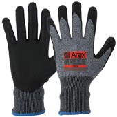 ARAX SAFETY GLOVES CUT RESISTANT TOUCH APUD WATERBASED PU DIP SIZE 7 GREY