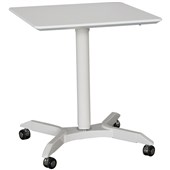 SYLEX HELSINKI HEIGHT ADJUSTABLE MOBILE LAPTOP DESK 600 X 600MM WHITE