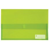 MARBIG POLYPICK DOCUMENT WALLET FOOLSCAP TRANSLUCENT LIME