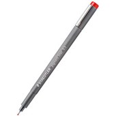 STAEDTLER 308 PIGMENT FINELINER PEN 05MM RED