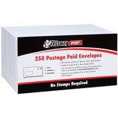 FASTWAY POST ENVELOPE POSTAGE INCLUDED WINDOW SELF SEAL DLE E20E W225 X L114MM WHITE PACK 250