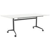 KNIGHT TEAM FLIP TABLE W1600 X D800 X H720MM BLACK FRAME WHITE TOP