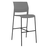 KNIGHT GAME BARSTOOL BLACK FRAME CHARCOAL