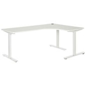 PULSE WORKSTATION RIGHT HAND W1800 X W1200 X H730MM WHITE FRAME WHITE TOP