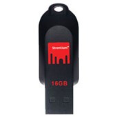 STRONTIUM POLLEX 16GB USB 20 CAPLESS FLASH DRIVE BLACKRED