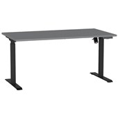 AGILE BOOST HEIGHT ADJUSTABLE SINGLE SIDED ELECTRICAL DESK W1500 X D800 X H7201200MM BLACK FRAME SILVER TOP