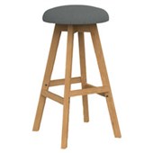 KNIGHT LUNA BUTTON BARSTOOL GREY