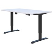 DUO II ELECTRIC DESK W1500 X D800 X H6951145MM BLACK FRAME SNOWDRIFT