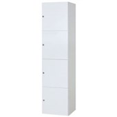 PROCEED PERSONAL STORAGE LOCKER 4 DOOR CAMLOCK W450 X D450 X H1800MM WHITE