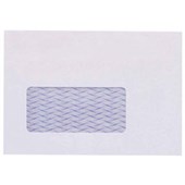 CROXLEY ENVELOPE WINDOW SELF SEAL WALLET 80GSM C6 162 X 114MM WHITE BOX 500