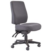 BURO ROMA OFFICE CHAIR HIGH BACK 3LEVER SAFETEX CHARCOAL