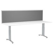 BOYD VISUALS DESIGNER SERIES DESK MOUNTED PARTITION W1760 X H450MM GREY