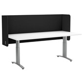 ACOUSTIC DESK SCREEN POD 12MM 1200 X 600MM BLACK