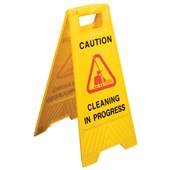 CLEANLINK SAFETY SIGN CLEANING IN PROGRESS YELLOW