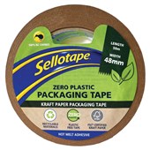 SELLOTAPE ZERO PLASTIC KRAFT PAPER PACKAGING TAPE 48MM X 50M