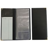 GBP BUSINESS CARD FOLDER GOLD CORNERS 96 CARD CAPACITY