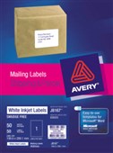 AVERY 936085 J8167 SHIPPING LABEL INKJET 1UP WHITE PACK 50 SHEETS