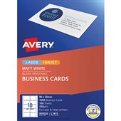 AVERY 959026 L7415 QUICK CLEAN BUSINESS CARD 150GSM 85 X 54MM MATTE WHITE PACK 1000