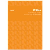 COLLINS MANIFOLD BOOK 50 DL DUPLICATE NO CARBON REQUIRED A4 50 LEAF