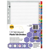 MARBIG MANILLA INDEX DIVIDER 131 TAB A4 ASSORTED