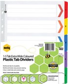 MARBIG MANILLA DIVIDER EXTRA WIDE 5 TAB A4 ASSORTED