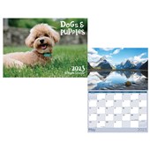 BISCAY CALENDAR ODD YEAR W300 X L155MM ADORABLE PUPPIES