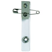 REXEL ID BADGE STRAP CLIP AND PIN CLEAR PACK 50