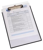 MARBIG CLEARVIEW CLIPBOARD WITH INSERT COVER A4 BLACK