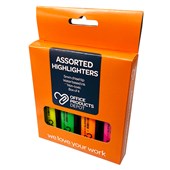 OPD HIGHLIGHTER CHISEL ASSORTED PACK 4