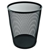 ESSELTE METAL MESH WASTE BIN 19 LITRE BLACK