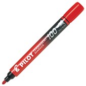 PILOT SCA100 PERMANENT MARKER BULLET 10MM RED