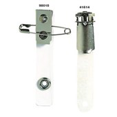 REXEL ID BADGE STRAP CLIP AND PIN CLEAR PACK 10