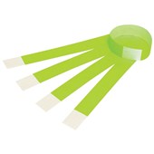 REXEL ID SERIAL NUMBER WRISTBANDS FLUORO GREEN PACK 100