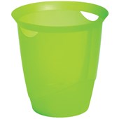 DURABLE RUBBISH BIN TRANSLUCENT 16L ICE GREEN