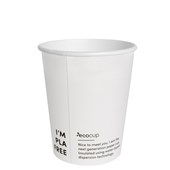 ECOCUP SINGLE WALL PLAFREE HOT CUP 285ML WHITE